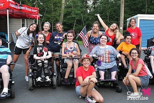 Camp promise volunteers posing together